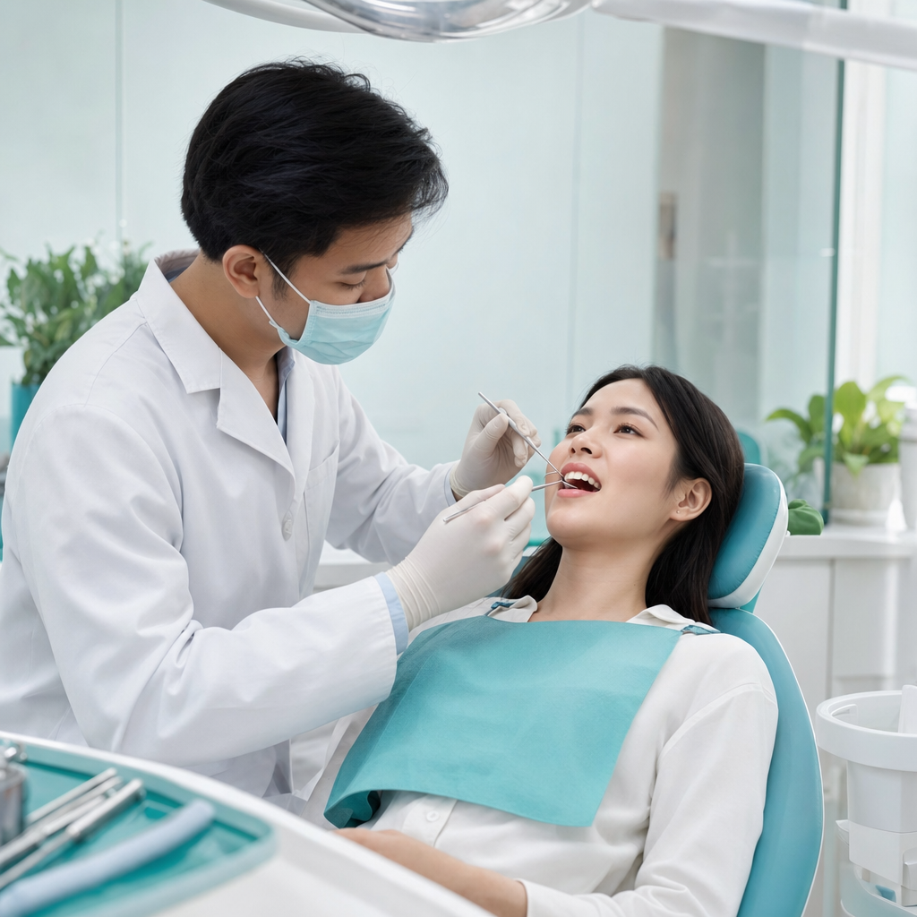 Bác sĩ MONA Dental điều trị cho khách hàng